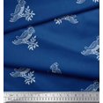 thumbnail image 3 of Soimoi Silk Fabric Bird Block Printed Craft Fabric by The Yard 42 Inch Wide, 3 of 3