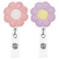 thumbnail image 1 of 2 Pcs Porte-Badge Rétractable en Feutre en Forme de Tournesol Porte-Badge Pince Pratique pour Moulinet de Badge, 1 of 8