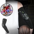 thumbnail image 1 of Compression Sports Arm Sleeves with Honeycomb Elbow Protection - Breathable Moisture Wicking Protective Gear Basketball Football Cycling Anti-Slip Silicone Grip, 1 of 9