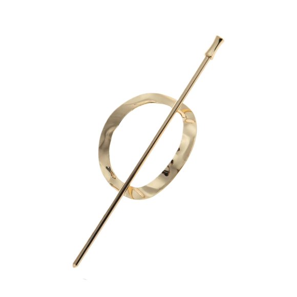 1 Hairpin Bradem Reduced Sale, Hoop and Pin Barrette Vintage Geometric Hair Circle and Sticks Hair Accessory Metal Arc Hair Edit Hoop Clips, Barrettes Gold4, One Size Polyester Hair Clip