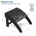 thumbnail image 2 of HDPE Outdoor Ottoman Foot Rest for Adirondack Chair, Weather Resistant Patio Footstool for Porch, Pool, Lawn and Backyard, 2 of 7