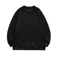 thumbnail image 2 of KIHOUT Chandails à Manches Longues pour Hommes T-Shirts Décontractés Mode Chandails à Col Rond Unis Pulls Hauts Chandail BK/L2, 2 of 4