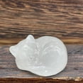thumbnail image 2 of Natural Quartz Crystal Sleeping Cat Decoration Crystal Cat Sleeping Statue 2 Inch Opal Cat Crystal Statue Statue For Home Meditation, 2 of 9