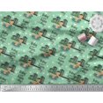 thumbnail image 3 of Soimoi polyester Crepe Fabric Swimming Pool,Cartoon & Buildings Architectural Print Sewing Fabric Yard 52 Inch Wide, 3 of 3
