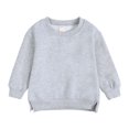 thumbnail image 1 of Coats for Girls Boys Sweater Coat Round Neck Small Medium Pullover Solid Fleece, 1 of 8