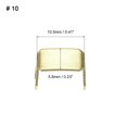thumbnail image 2 of Unique Bargains 20Pack Zipper Stoppers, #10 Top & Bottom Stops for Rescue Repair, Light Golden, 2 of 6