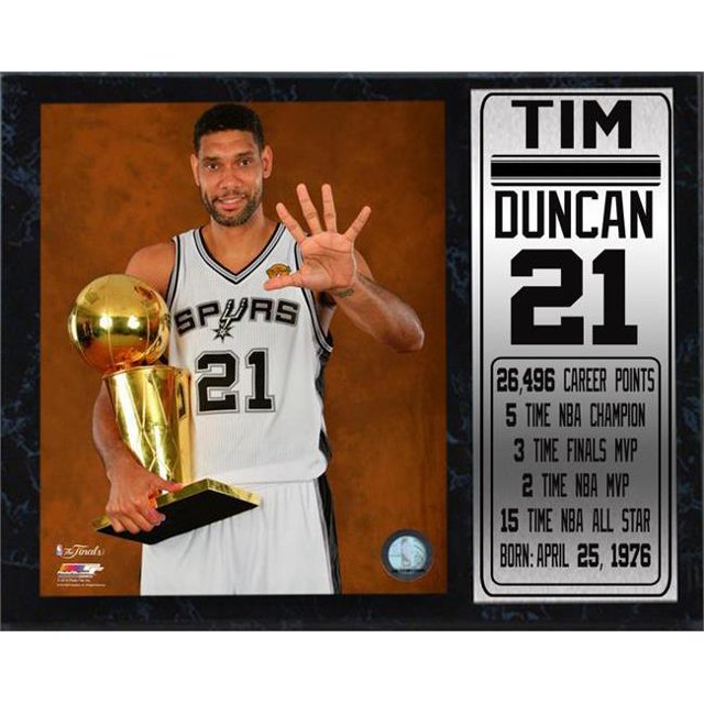 Encore Select 12 x 15 in. Stat Plaque - Tim Duncan San Antonio Spurs