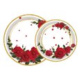 thumbnail image 2 of Assiette en Papier Assiettes en Papier de la Saint-Valentin Serviettes et Gobelets Ensemble de 4 Pcs Vaisselle de Fête Jetable pour Célébrations(Rouge) Rkxzt, 2 of 8