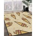 thumbnail image 3 of Ahgly Company Tapis d'Intérieur Lavables en Machine, Carrés Transitionnels Kaki Or, Carrés de 4', 3 of 7