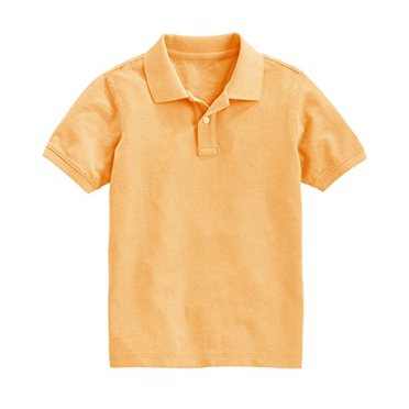 Peach Couture Polo à manches courtes pour garçons en piqué classique Beige XX-Large
