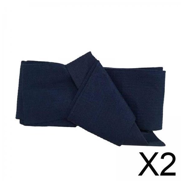 Quzzie 2xKimono Obi Belt for Men Practical Polyester Comfortable Portable Yukata Belt Dark Blue