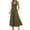 Army Green, variant on Lenpel Women's Summer Dresses Mesh Spaghetti Strap Tie Shoulder Square Neck Pleated Tiered Midi Dress Flowy Casual Dresses