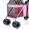 thumbnail image 5 of Poussette pour Chien, Poussette pour Animaux à 4 Roues Pliable Poussette Portable pour Chat Chiot Poussette de Jogging avec Multiples Facettes pour Chiot Chats Rats Lapins Sorties, 5 of 5