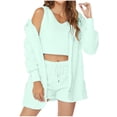 thumbnail image 3 of Sentmoon Women Pjs Sets Tops for Women and Womens Casual Pants Plus Size Crew Neck Womens Lounge Long Sleeve Solid Color Sleepwear for Women Fall for Family Matching Photos, 3 of 9