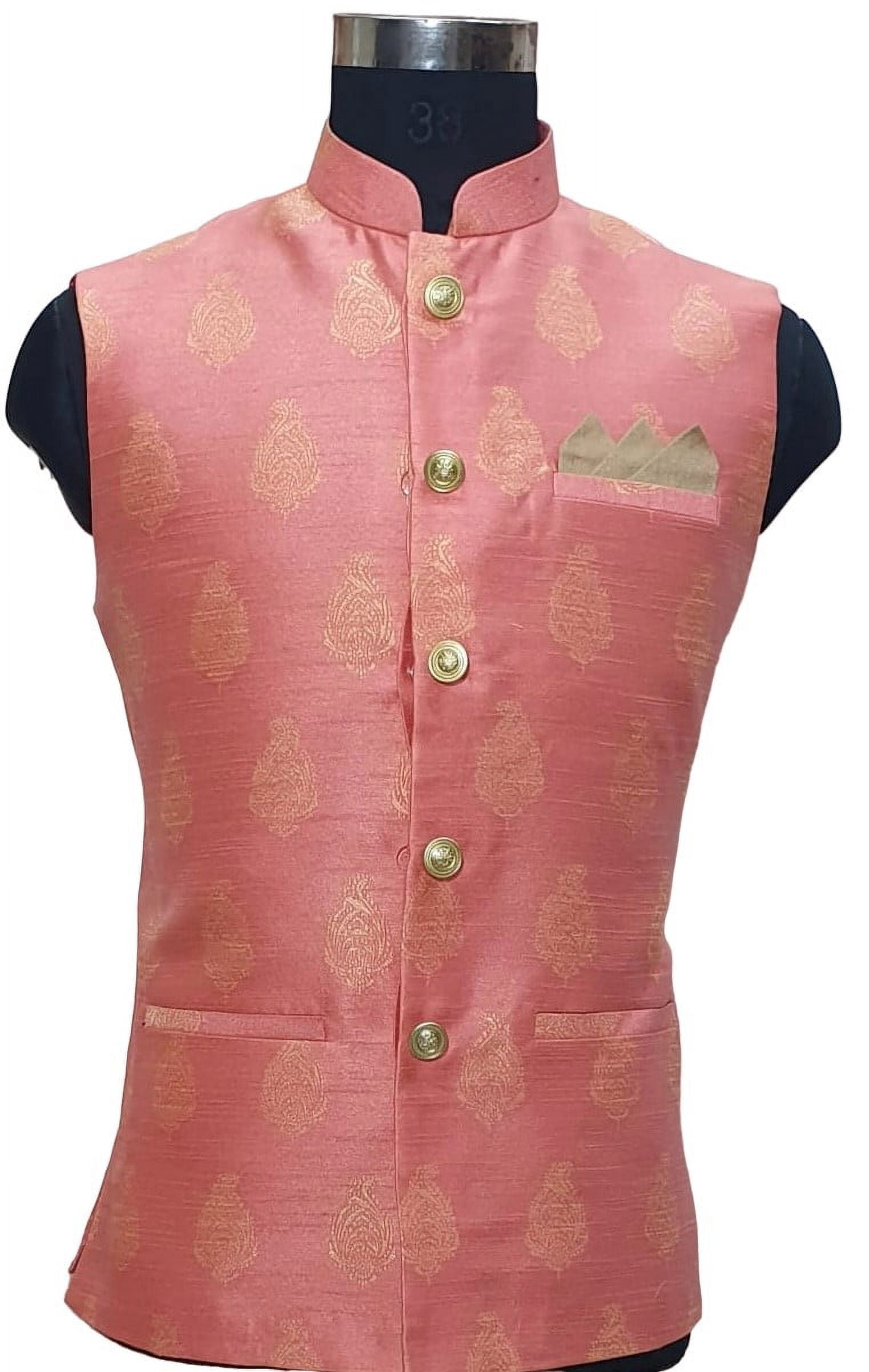 Bellisimo Fashon Men's Luxury Embroidered Nehru Jacket Vests