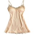 thumbnail image 1 of Nuisette en Dentelle de Soie Col en V pour Femme, 1 of 4