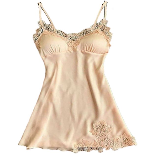 Nuisette en Dentelle de Soie Col en V pour Femme