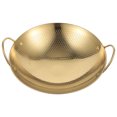 thumbnail image 1 of Stainless Steel Wok Pan Fry Pan Chinese Cooking Pan Honeycomb Structure Hot Pot, 1 of 9