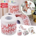 thumbnail image 2 of Christmas Roll Paper Napkins Festive Holiday Dinner Party Decorations Disposable Tableware for Celebrations 4PCS, 2 of 7