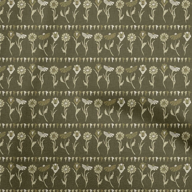 oneOone Velvet Olive Green Fabric Block Fabric For Sewing Printed Craft Fabric By The Yard 58 Inch Wide-V2