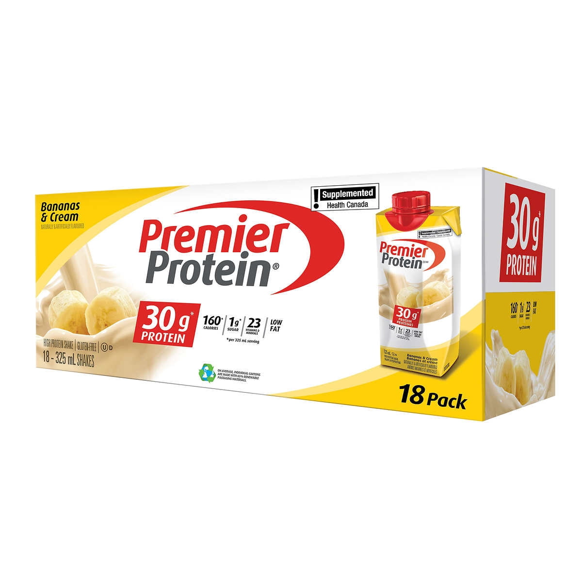 Premier Protein High-protein Banana Shake 325 mL, 18-count