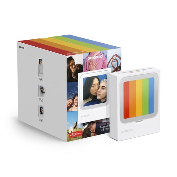 Polaroid Hi-Print 3x3 Pocket Photo Printer Bundle + 60 Sheets