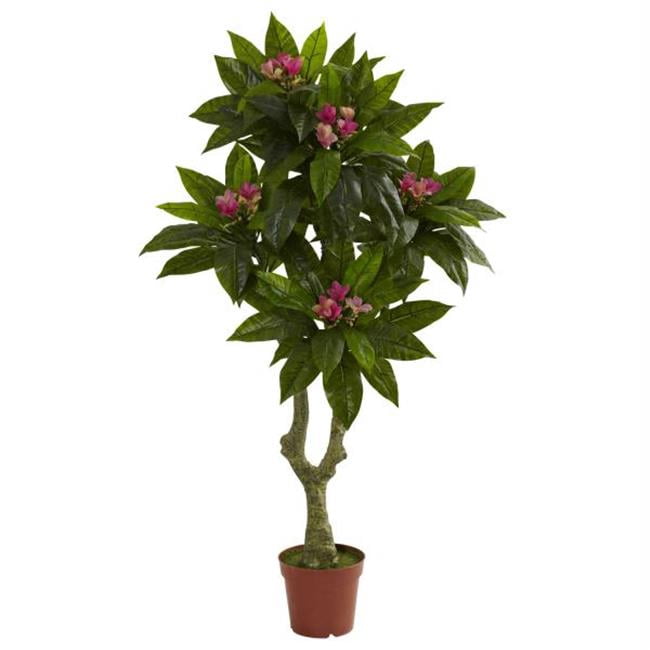Nearly Natural 5394 Arbre de Plumeria 5 Pieds Résistant aux UV - Intérieur-Extérieur