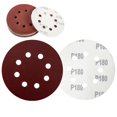 thumbnail image 1 of 10 Pcs Disques de Ponçage à Crochets et Boucles de 5 Pouces à 8 Trous Papier Sablé Rond Rouge, Tampons de Papier Sablé Ronds à Crochets et Boucles, Tampons de Papier Sablé en Oxyde d'Aluminium, pour Ponceuse Orbitale Aléatoire V1O1, 1 of 1