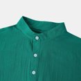 thumbnail image 2 of Birdeem Chemise Décontractée Homme à Manches Courtes avec Boutons, Col Montant, pour la Plage, 2 of 9