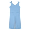 thumbnail image 4 of MIASHUI Combinaisons pour Fille Été Sans Manches Salopettes Enfants Col Rond Pantalons Longs Barboteuses, Bleu, 11-12 Ans, 4 of 5