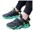 thumbnail image 3 of Splozh Espadrilles Garçons Filles Chaussures Enfants Chaussures Garçons Chaussures Confortables Semelle Souple Chaussures de Sport Décontractées Chaussures de Sport à la Mode Vert Foncé, 9,5-10 Ans, 3 of 5