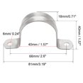 thumbnail image 2 of Unique Bargains 40mm Rigid Pipe Strap, 304 Stainless Steel, 2 Holes Clamps, 8 Pcs, 2 of 3