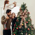 thumbnail image 1 of Riforla Christmas Bow Berry Snowflake Printed Ribbon Christmas Tree Decoration Handmade Like Bow Hangs G 32x27 cm, 1 of 8