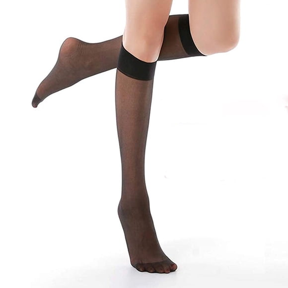 Women's Sheer Knee Highs Pantyhose With Reinforced Toe 20D Nylon Stockings For Women