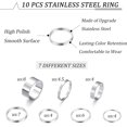 thumbnail image 3 of ORUYROP Ensemble de 3-10 Bagues en Acier Inoxydable Simples et Lisses Empilables pour Femmes, 3 of 6