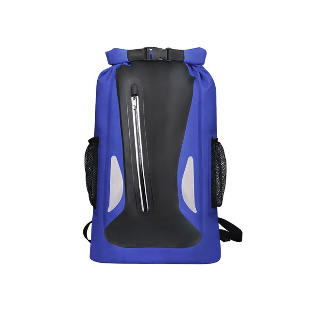 ruzhgo Sacs à Dos Imperméables Sac à Dos Imperméable Grande Capacité Large Application Sac Camping Randonnée Dérive Natation en Plein Air Jaune Bleu Foncé