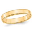 thumbnail image 1 of 14K Yellow Gold 4mm Flat Wedding Band Ring with Step Edge, 1 of 5