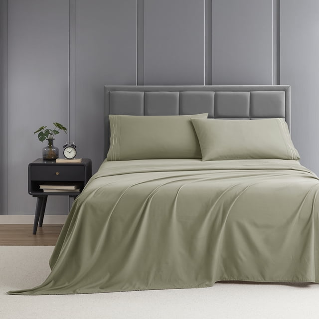 Nestl Cal King Sheet Set, 1800 Series Microfiber Deep Pocket 4 Piece Bed Sheet Set