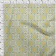 thumbnail image 4 of oneOone Velvet Yellow Fabric Asian Tile Traditional Sewing Craft Projects Fabric Prints By Yard 58 Inch Wide, 4 of 4