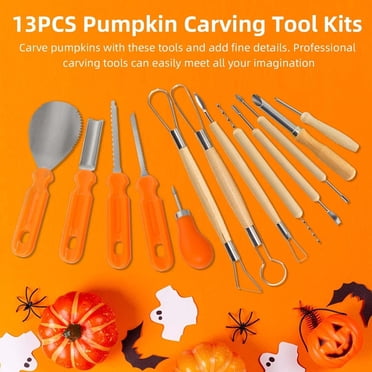 Dvkptbk Carving Tool 13Pc Halloween Pumpkin Carving Knife Set Pumpkin Lantern DIY Carving Tools Tools Cutting Pumpkin Hand Tools Kitchen Essentials