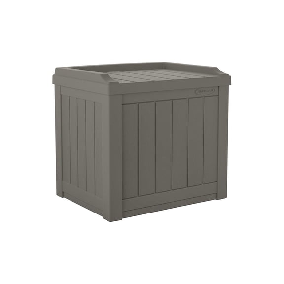 22 Gallon Small Deck Box with Storage Seat - Stoney