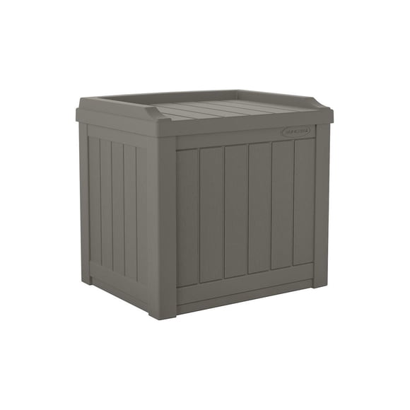 22 Gallon Small Deck Box with Storage Seat - Stoney
