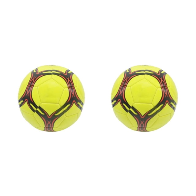 maskred PVC Durable Soccer Ball Official Size - Wide Range Of Applications Training Wear Resistant Portable Newest Soccer thickened yellow type 4 2Set