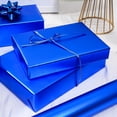 thumbnail image 4 of Firefly Hope 17 Inches X 9.84 Feet Blue Matte Metallic Wrapping Paper, Solid Color for Birthdays, Weddings & DIY Bouquets, 4 of 5