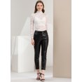 thumbnail image 3 of INSPIRE CHIC Chemisier Haut en Dentelle Florale Transparente à Col Roulé à Manches Longues Transparent pour Femme TG Blanc, 3 of 6