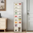thumbnail image 2 of Portable Shoe Rack Organizer for Closet Entryway, Stackable Sneaker Storage Shoe Cabinet With Magnetic Clear Door, Large Plastic Storage Containers Bins With Lids，9-Tier, 2 of 7