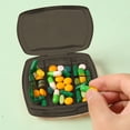 thumbnail image 4 of Organisateur de Vitamines Compact Portable 5 Compartiments Boîte à Vitamines Matin après-Midi Nuit Organisateur de Vitamines Scellé Rayures Transparentes Étui de Rangement, 4 of 6