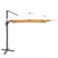 thumbnail image 2 of Costway Parasol Déporté de Patio 10 Pieds X 13 Pieds en Aluminium, Rotation 360°, Inclinaison, Beige, 2 of 10