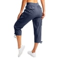 thumbnail image 4 of Pantalon Cargo Femme, Capris Pantalons pour Femmes avec Poches Amples Décontractés Chic Shorts Cargo Amples pour Dames Capris pour la Randonnée, Pantalons de Travail, 4 of 7