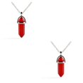thumbnail image 1 of QualitChoice Hexagon Column Charm Exquisite Women Men Making Findings Handmade Anniversary Hanging Pendants Colorful Crystal Dark Red 2Set, 1 of 6